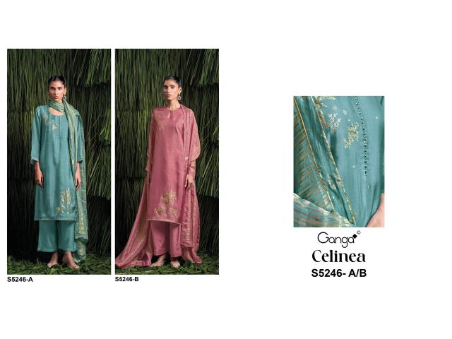 Ganga celinea 5246 dress materials wholesale dealers